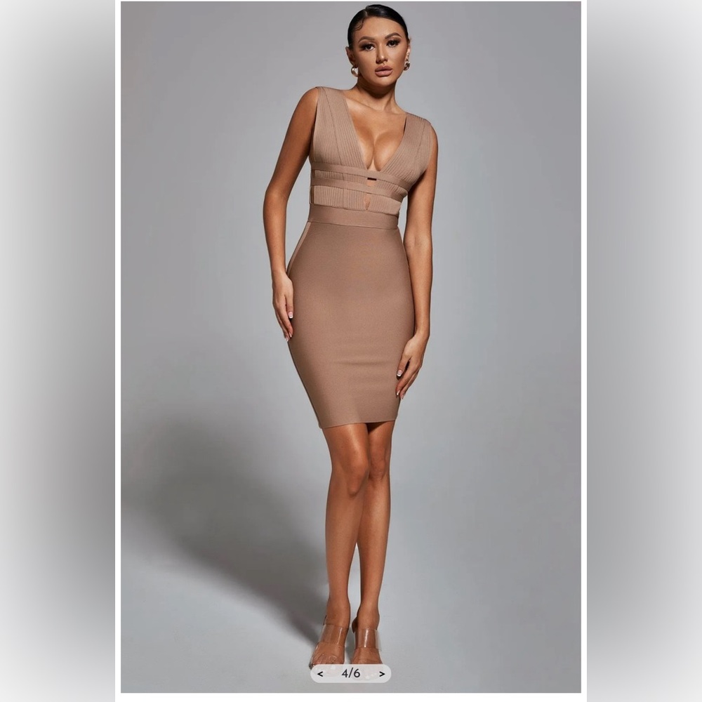 NWT Bella Barnett Archie Dress in Camel (M)